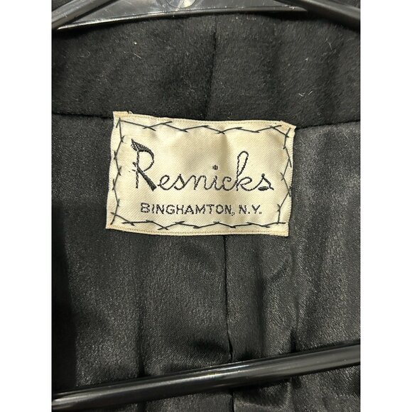 Vintage Resnicks Black Wool Cropped Jacket Decorative Button Detailing - Picture 5 of 8